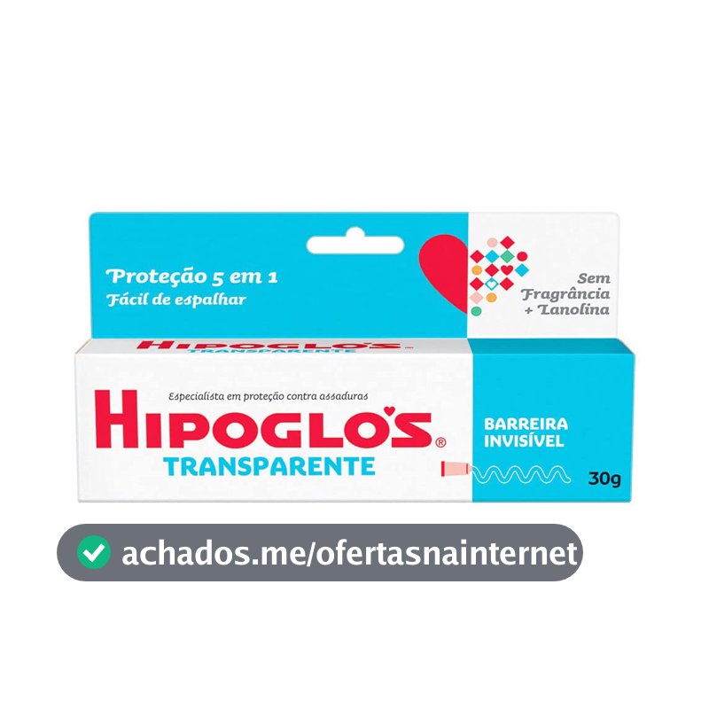 Creme Preventivo de Assaduras para Bebês Hipoglós, Transparente, 30g