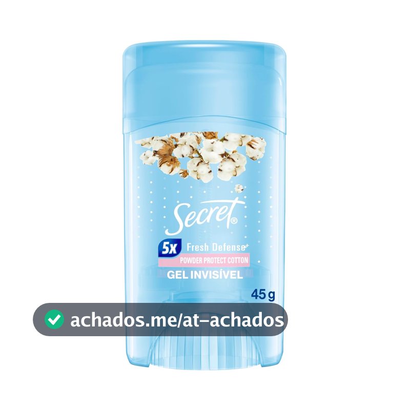Secret Desodorante Antitranspirante em Gel Proteção de Algodão 45g