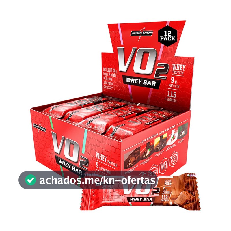 Vo2 Protein Bar Chocolate - 12un