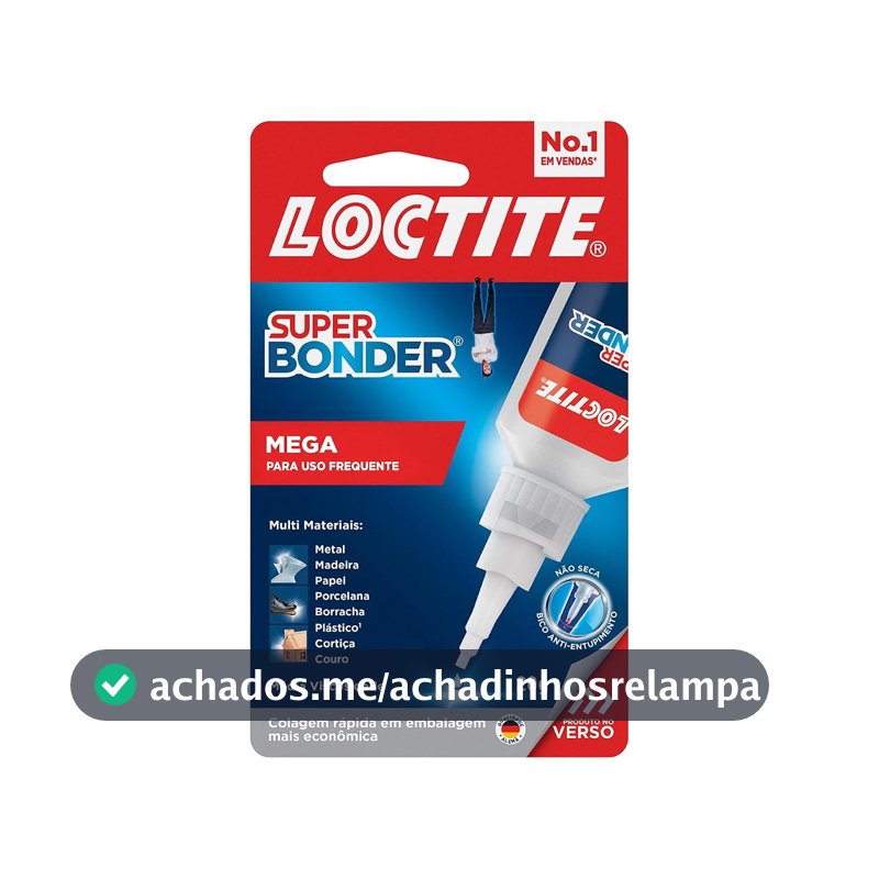 Loctite Super Bonder Mega, Adesivo Instantâneo, Transparente, 1x20g