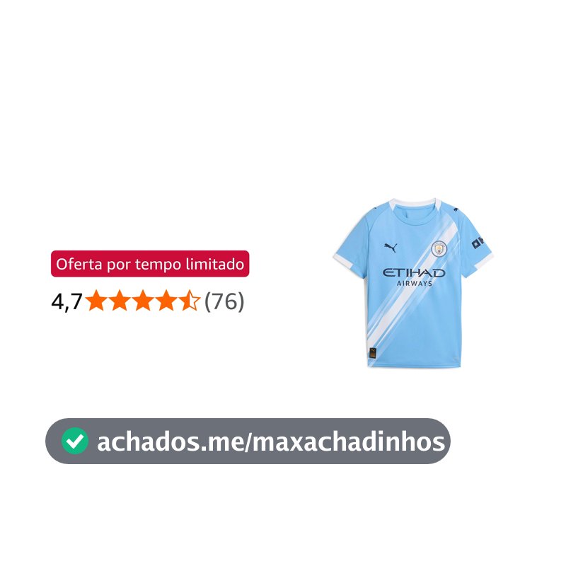 Camisa Puma Manchester City 25/26 Home Juvenil