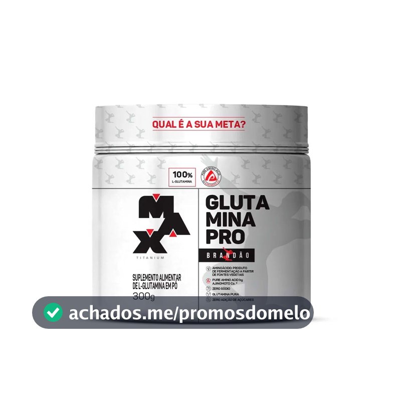 Suplemento de Glutamina Max Titanium Pro Brandão, 300g