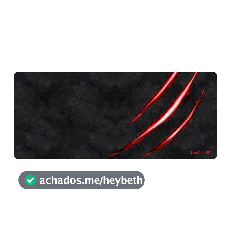 Havit Mouse Pad Grande Gamer MP860, 70 X 30 Cm, Tecido de Malha Fina, Base de Borracha Antiderrapante, Design com Bordas Costuradas, Útil para Cobrir Teclado, Mouse e Outros Objetos, Preto