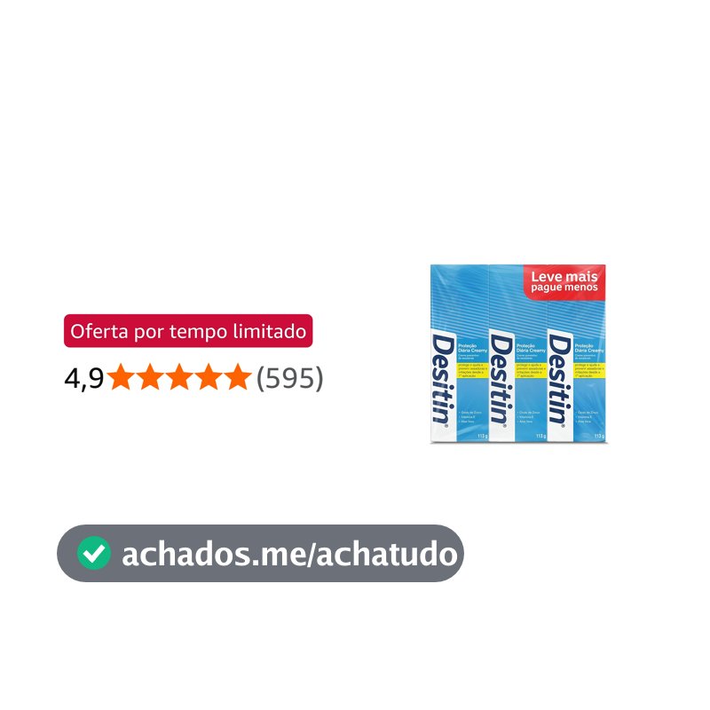 Creme Preventivo de Assaduras Desitin Creamy, Kit com 3 Unidades 113g