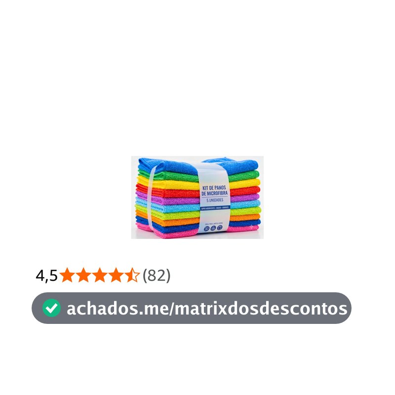 Pano de Microfibra com 5 Unidades Para Limpeza de Pia Vidros Casa e Carro(Automóvel) Anti-risco, 25x25cm Cores Diversas
