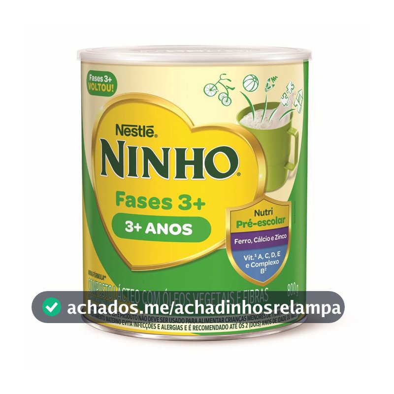 Ninho - Composto Lácteo Fases 3+, 800g