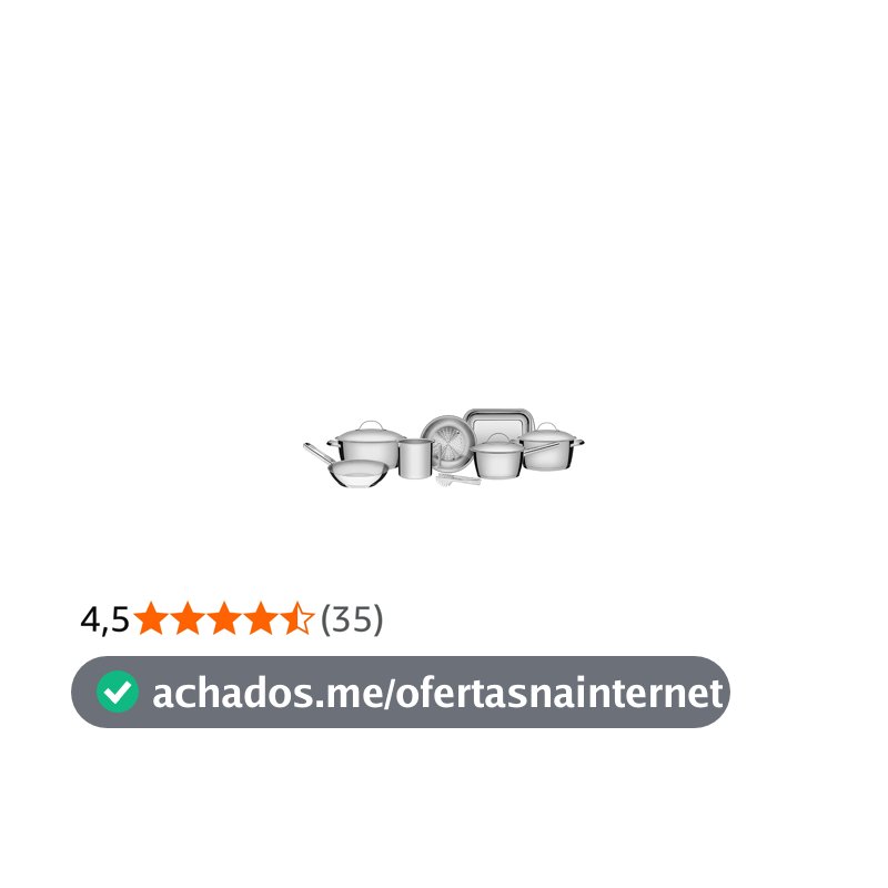 Jogo de Panelas Tramontina Aço Inox Fundo Triplo Allegra 7 Peças + Pegador Massa, Cinza, 65650173