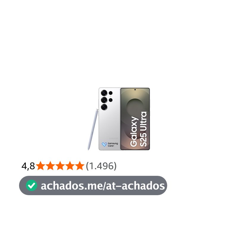 Celular Samsung Galaxy S25 Ultra 5G, 256GB, 12GB RAM, Câmera Quádrupla de 200+50+10+50, Tela Grande de 6.9", Titânio Prata