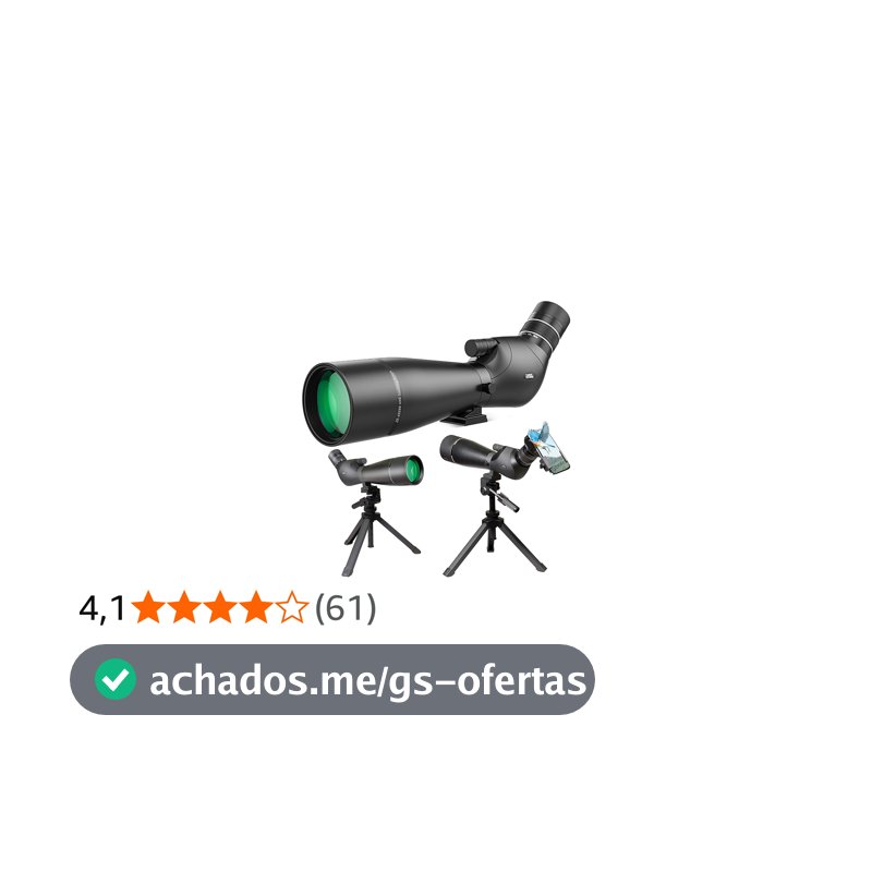 Three Triping Spotting Scope 20-60x80, Mira de foco duplo ED, lente FMC, mira BAK4 Ultra High Definition Spotter com tripé, suporte de telefone, bolsa de transporte