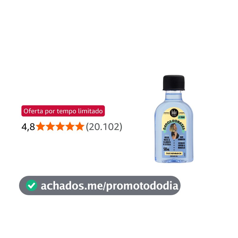 Danos Vorazes Óleo Reparador 50ml , Lola Cosmetics