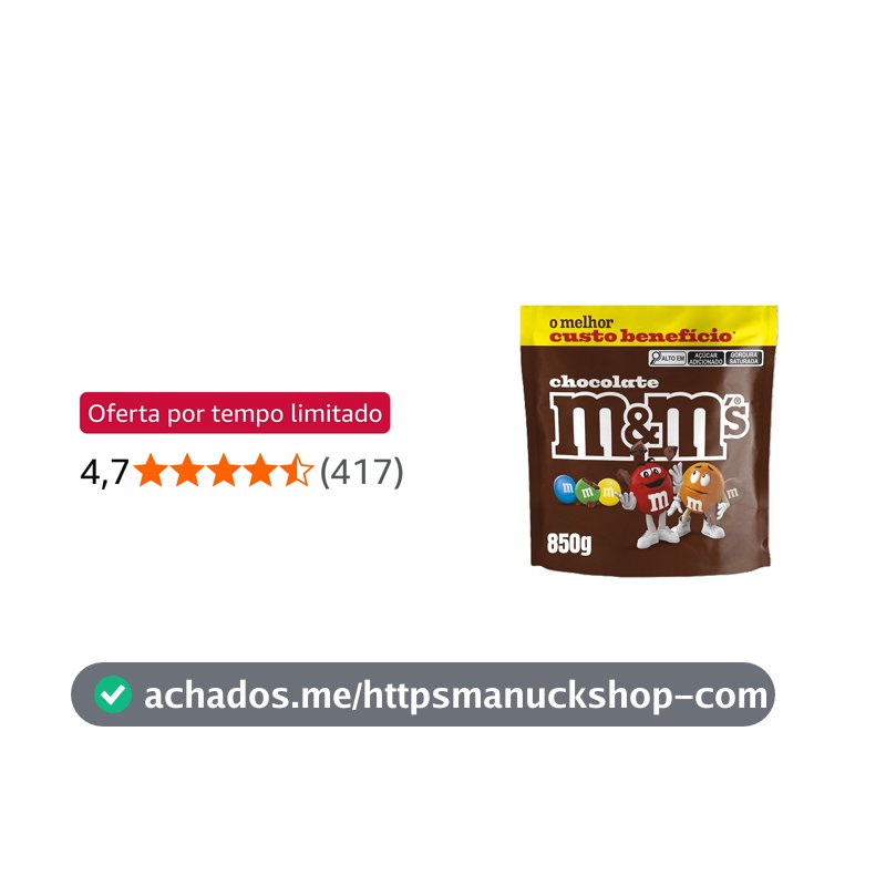 Chocolate M&M'S Ao Leite 850g