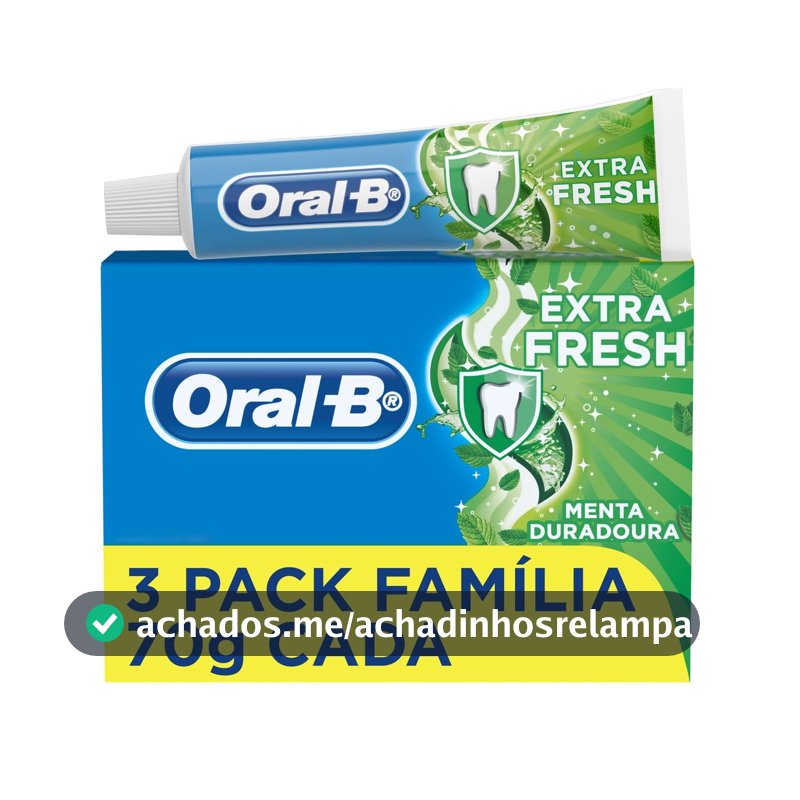 Oral-B Pasta de Dente Extra Fresh, 70g 3 Unidades
