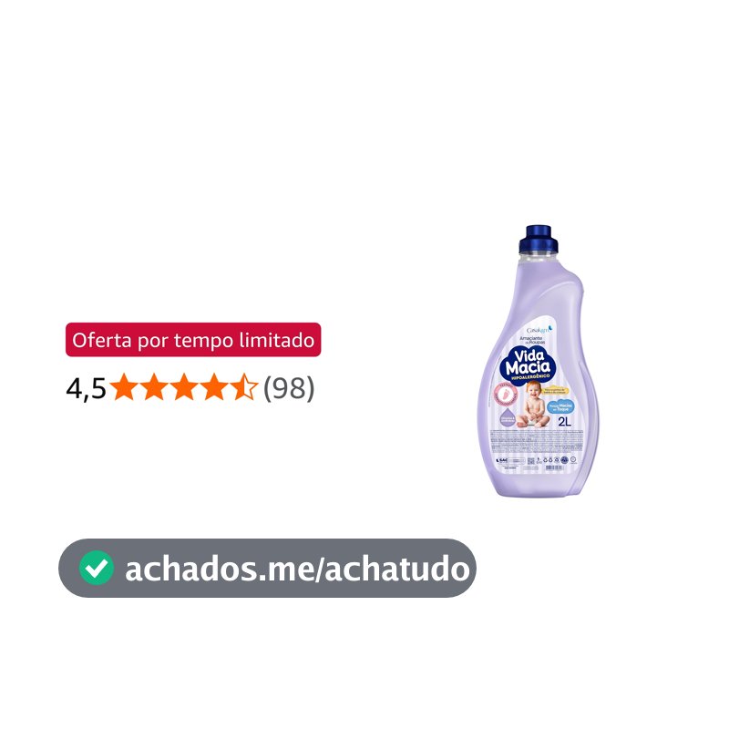 Amaciante Vida Macia Glicerina e Amêndoas, 2L