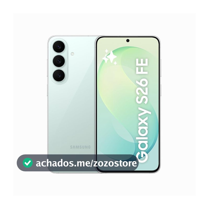 Celular Samsung Galaxy S26 FE 128GB, 8GB RAM Tela 6,7" - Verde Pistache