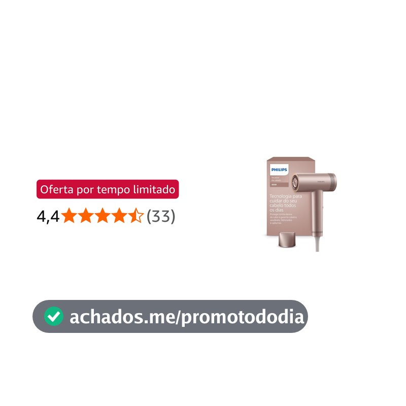 Philips Secador de Cabelo Série 8000 Secagem Ultrarrápida