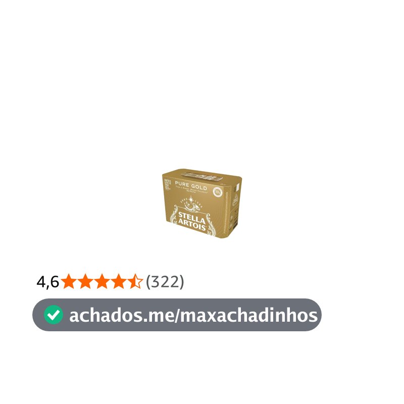 Cerveja Stella Artois, Pure Gold, Lata 350ml, Pack com 8 unidades