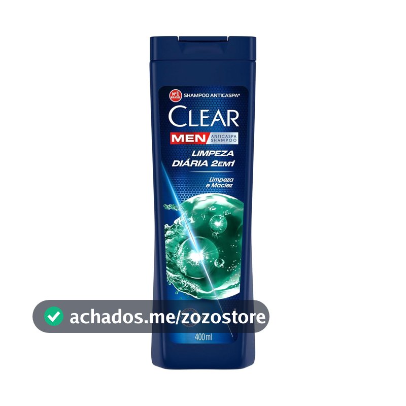 Clear Men Limpeza Diaria 2 Em 1 - Shampoo Anticaspa 400Ml