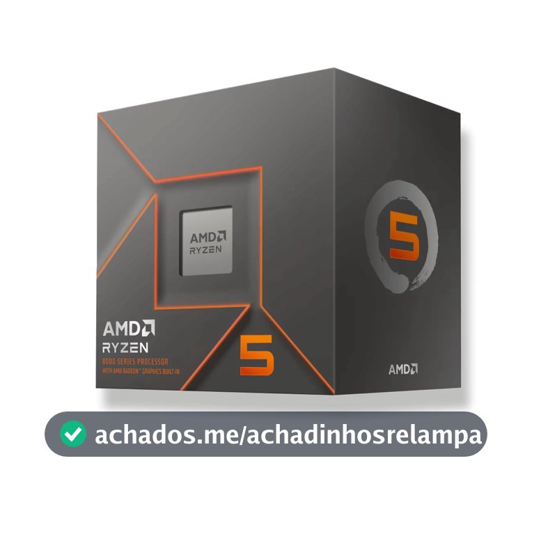 Processador AMD Ryzen 5 8500G Box (AM5/6 Cores/12 Threads/5.0GHz/22MB Cache/Wraith Stealth/AMD Radeon 740M)