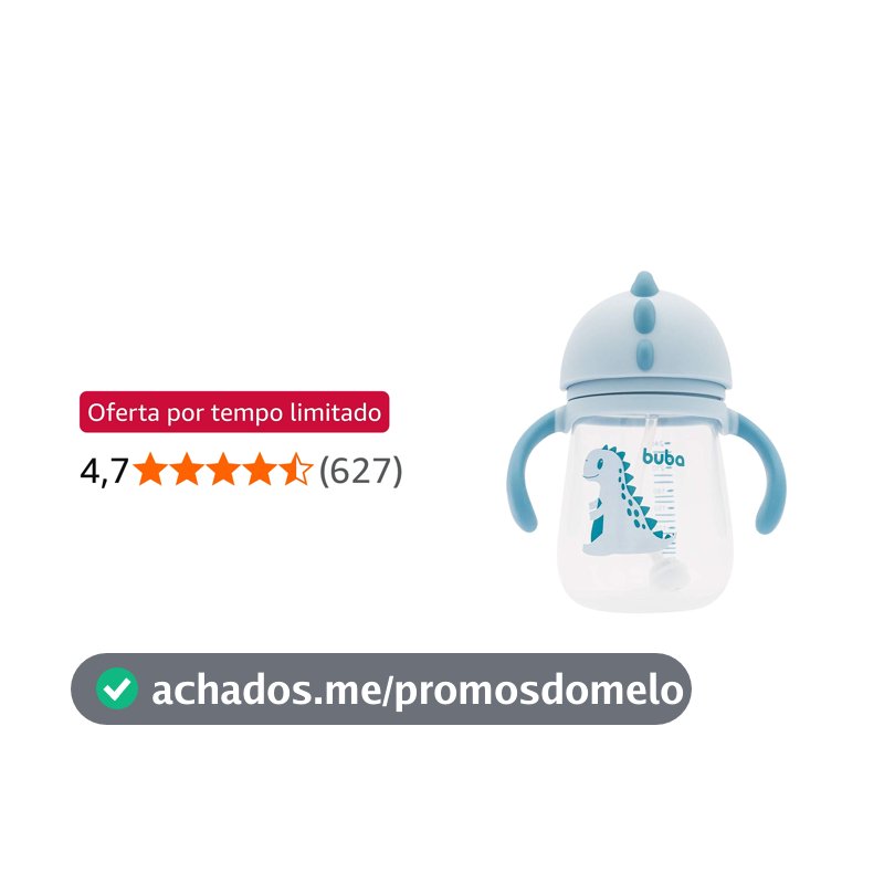 Buba Copo Dino Com Alca Azul Buba Azul Único