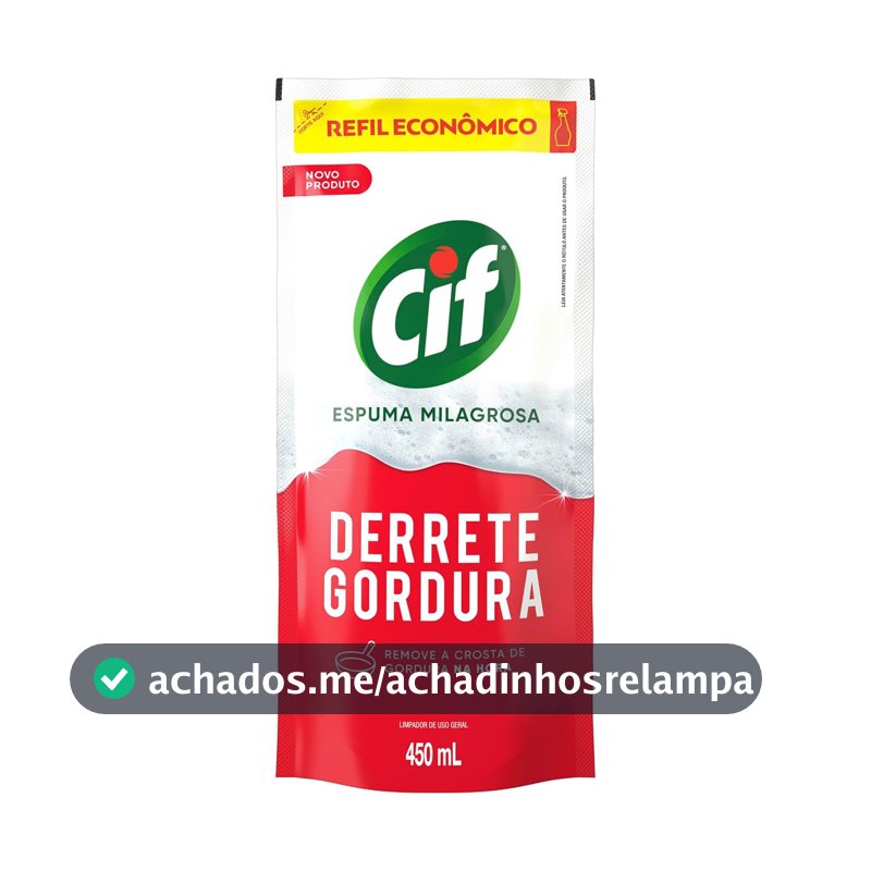 Limpador Especialista CIF Derrete Gordura 450 ml Refil Econômico (Packaging May Vary)