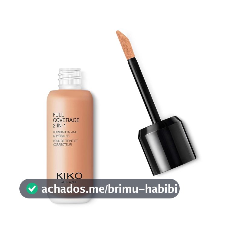 KIKO MILANO, Full Coverage 2-in-1 Foundation & Concealer, Base e Corretivo 2 em 1, Cor
