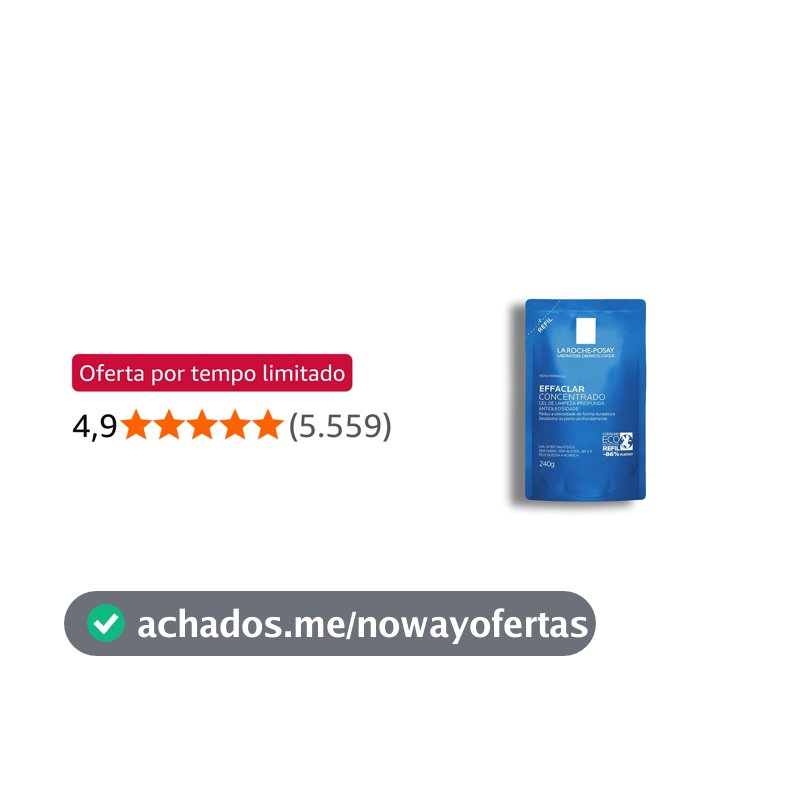 La Roche-posay Effaclar Gel Concentrado. Gel de Limpeza Facial. Limpa a Pele Profundamente Reduzindo a Oleosidade e Lesões Acneica. Limpeza Facial. Pele Oleosa. Ácido Salicílico, LHA, PCA de Zinco.