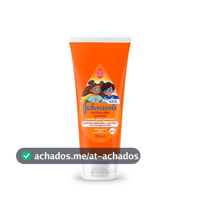 Creme para Pentear Johnson's Baby Cachos dos Sonhos, 200ml