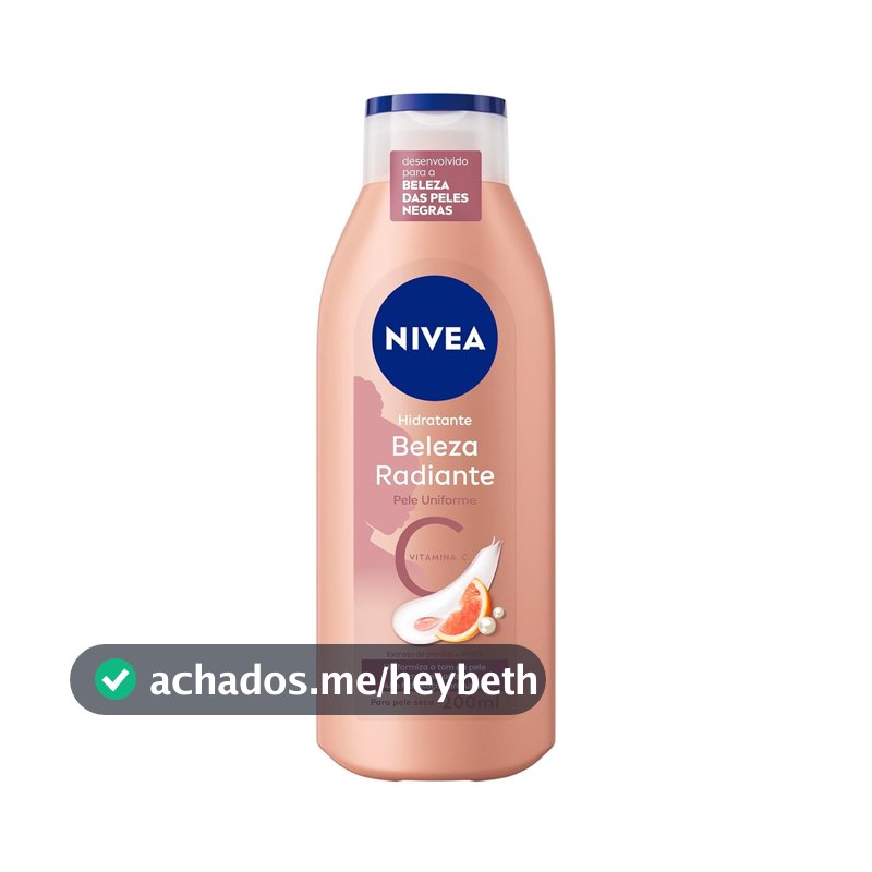 Hidratante Corporal NIVEA Beleza Radiante Pele Uniforme, 200ml