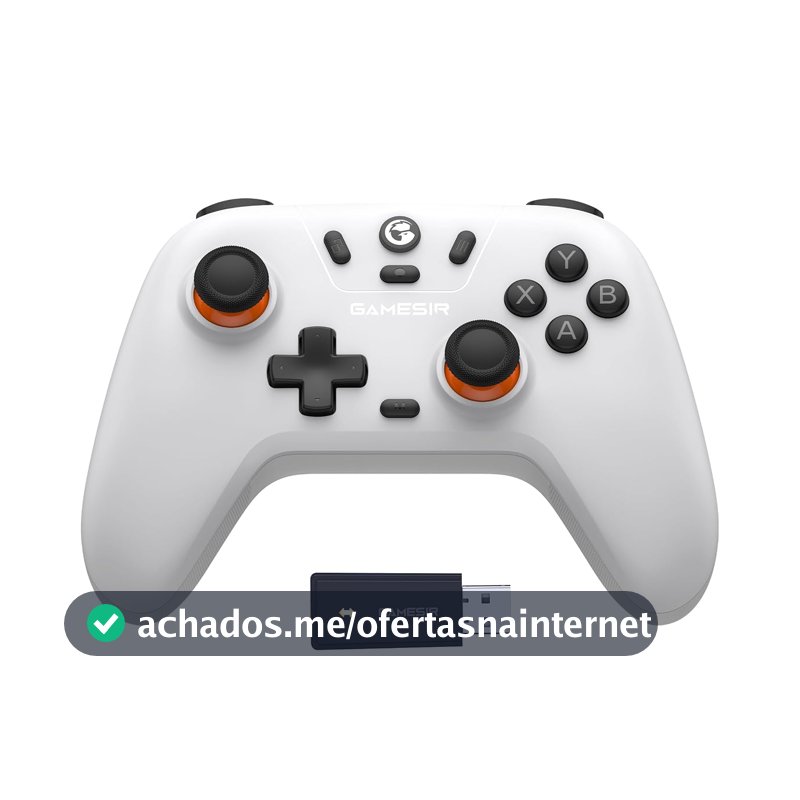 Controlador sem fio GameSir Nova Lite 2.4g para PC com Windows, iPhone, Android, Switch e Steam Deck, Controle Bluetooth Gamepad com gatilho de efeito Hall, Turbo, vibração Rumble(Nova Lite(Branco))