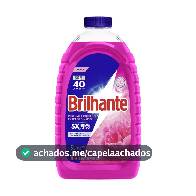 Brilhante Sabão Líquido Perfume e Cuidado Extraordinário 3L