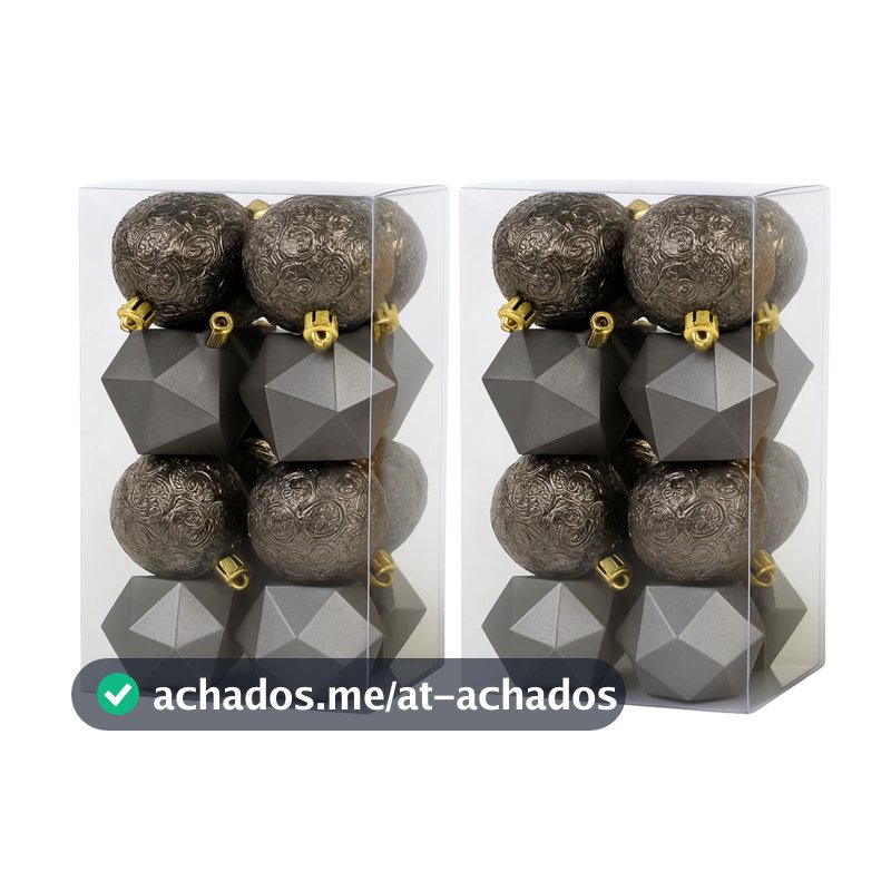 Kit 32 Bolas De Natal Pretas Grandes Decoração Natalina Casa Enfeite Para Arvore Ceia De Natal