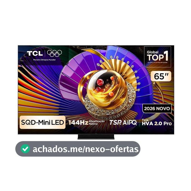 Smart TV TCL 65 Polegadas SQD-Mini LED 4K C7L WiFi Bluetooth Google TV HDR10+ Ultra Slim 65C7L