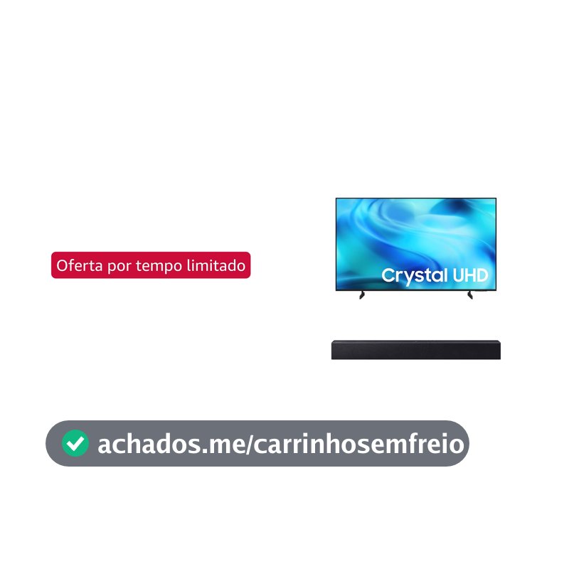 Samsung Combo Smart TV 58" Crystal UHD 4K 2026 + Soundbar Samsung HW-B400F