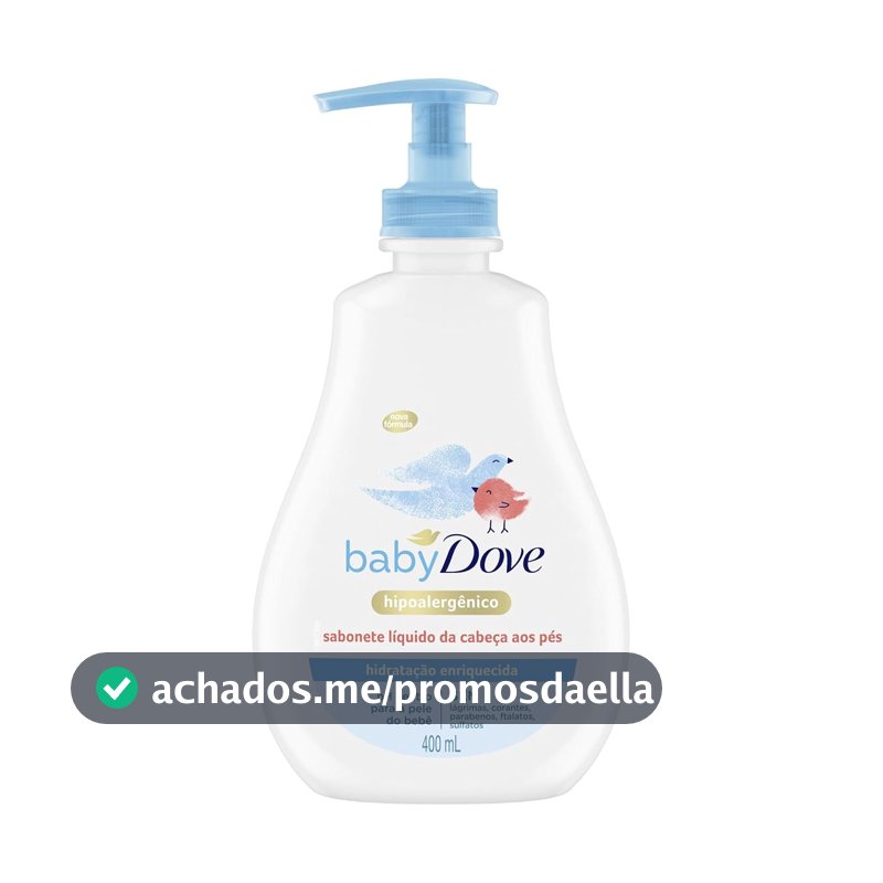 Baby Dove Sabonete Líquido Da Cabeça Aos Pés Hidratação Enriquecida 400Ml