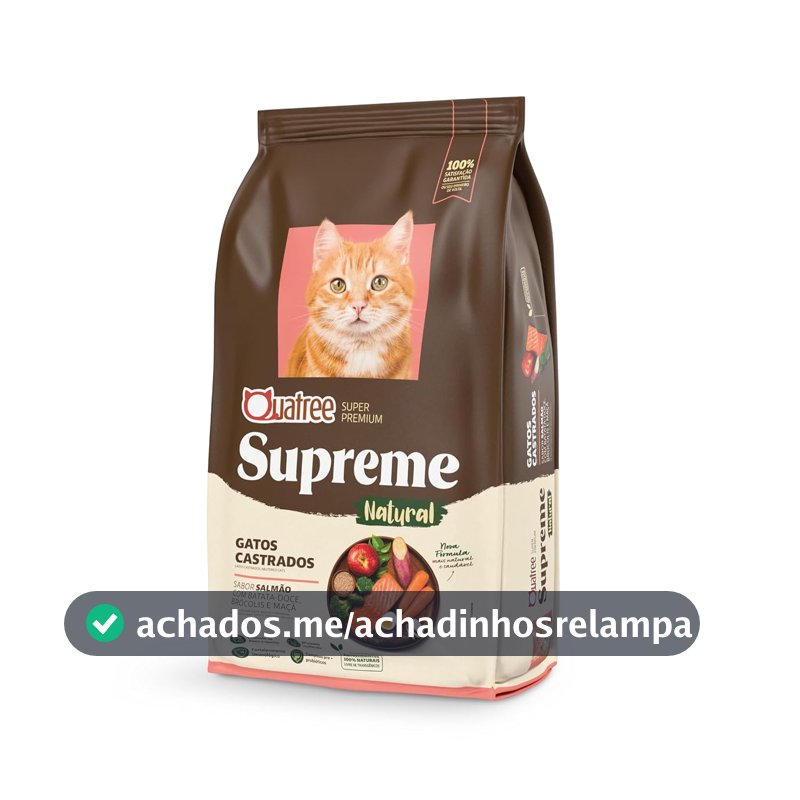 Quatree Supreme Ração para Gatos Castrados Salmao 10.1kg