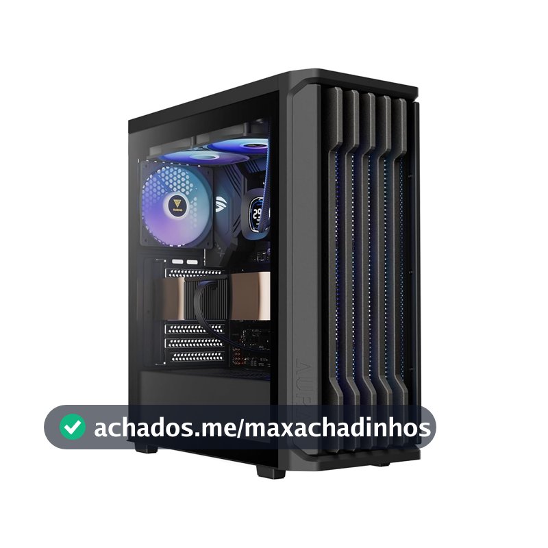 Gabinete Mid Tower Gamdias Aura GC11 ATX Vidro Temperado 4 Fans ARGB Preto AURA GC11 ARGB