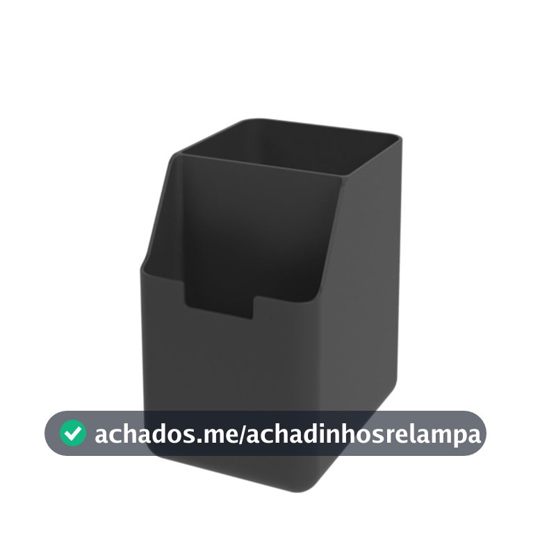 Organizador de Pia Single Coza 8 x 10,5 x 12,1 cm, Preto, Coza