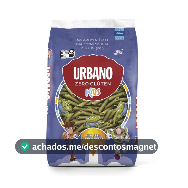 Urbano Macarrão Arroz e Espinafre Mini Pena Kids 500g