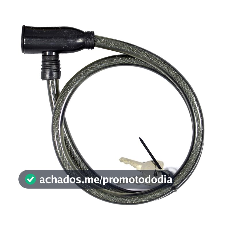 EDA Cadeado Para Bicicleta Com Cabo De Aço 80Cm Eda