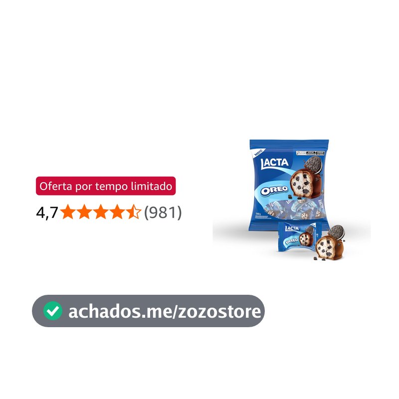 Lacta Oreo - Wafer Recheado Sabor Chocolate Pacote 540g