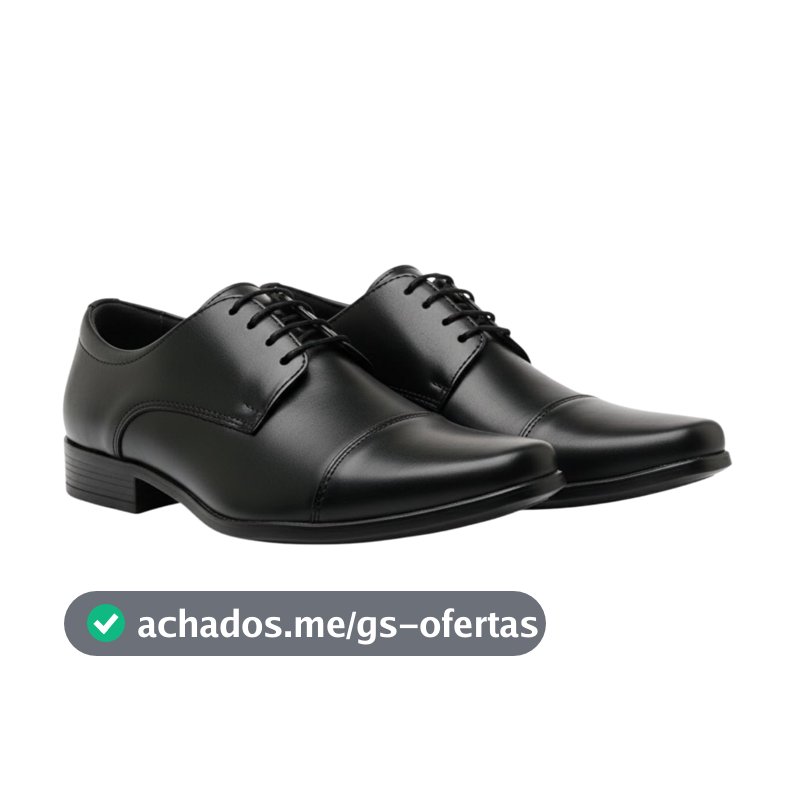 Sapato Social Masculino Bico Fino Clássico Elegante com Cadarço