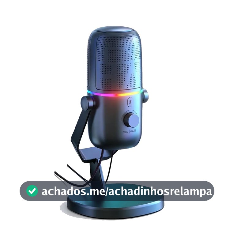 HAYLOU GX1 Microfone dinâmico USB/XLR com RGB para PC Podcast Vocal Cantar