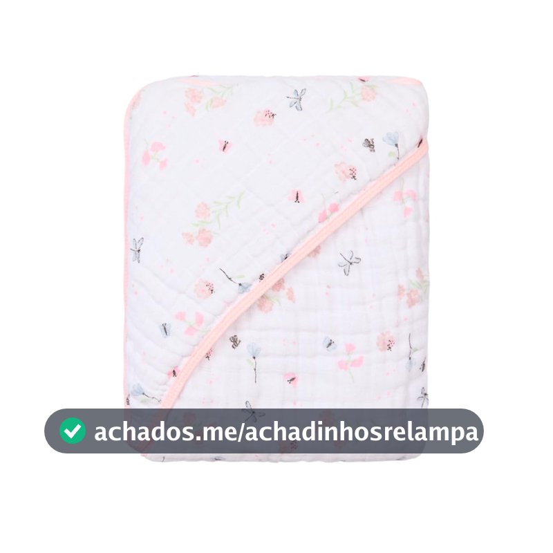 Toalha de Banho Soft Papi C/Capuz De Canto 80Cm X 80Cm
