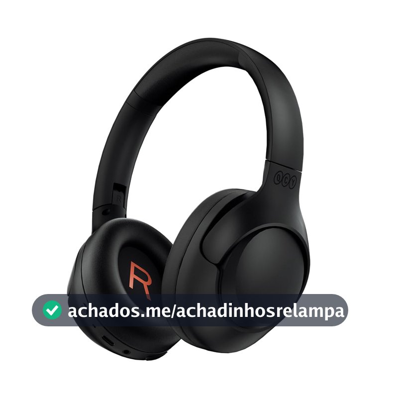 QCY H3 ANC Fone de Ouvido Bluetooth, Cancelamento de Ruído Ativo Headphone Bluetooth 5.4 Headset com Microfone, Certificação Hi-Res Audio, Conexão Multipontos, 60 horas reprodução, Preto