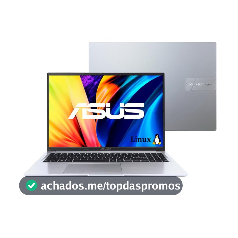 Notebook ASUS Vivobook 16 Intel Core i7, 8 GB, 512 GB SSD, KeepOS/Linux, 16'' FHD, Cool Silver - X1605VA-MB742