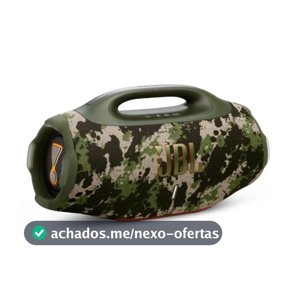 JBL, Caixa de Som, Boombox 4, Bluetooth, Som Pro, AI Sound Boost, Graves Personalizáveis, Bateria de até 34H, IP68, Áudio Lossless Squad