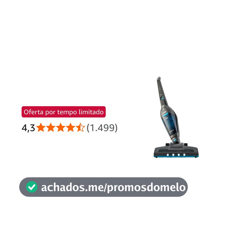 WAP Aspirador de Pó Vertical à Bateria ECO RÁPIDO Autonomia de 40 min, 2 Velocidades, 700ml, Bivolt