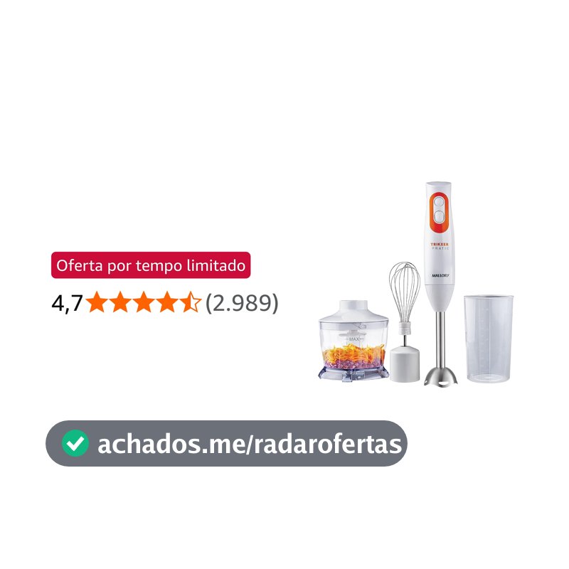 Mixer Mallory Trikxer Pratic- 3 EM 1-220V