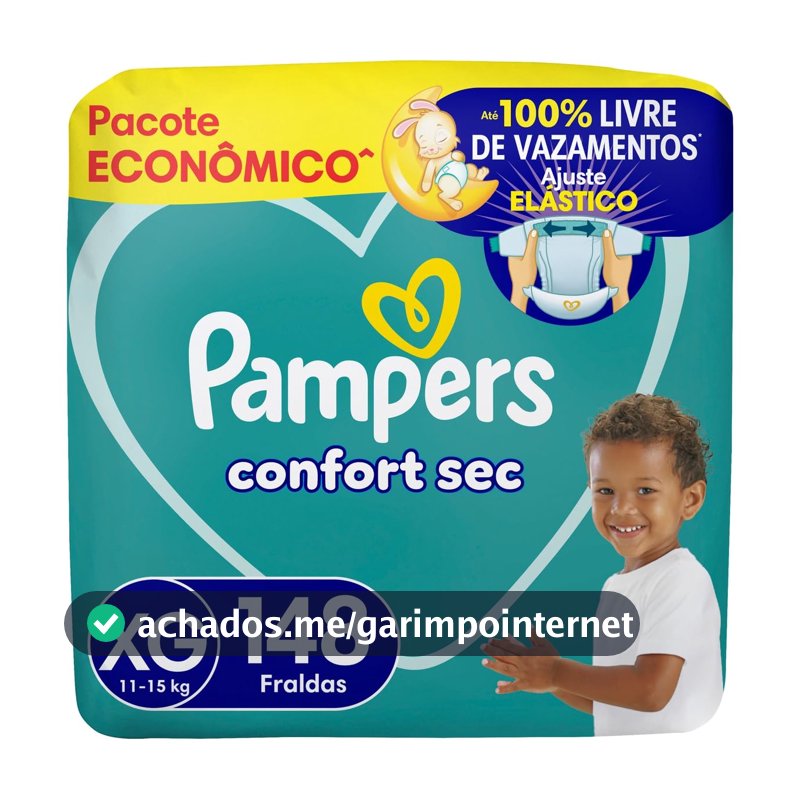Fralda Pampers Confort Sec Tamanho XG 148 Unidades