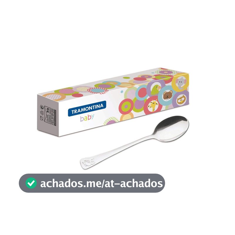 Colher Infantil Tramontina Baby Friends em Aço Inox